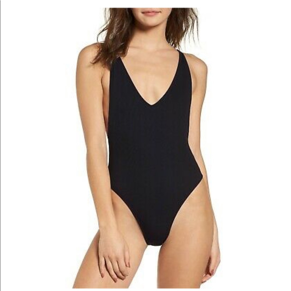 Topshop one piece bikini black